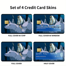 Load image into Gallery viewer, Anime Princess Mononoke Credit Card Skins (4-in-1 Pack)