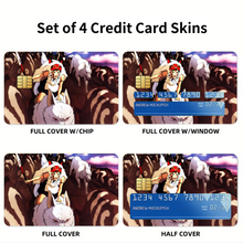 Load image into Gallery viewer, Anime Princess Mononoke Credit Card Skins (4-in-1 Pack)