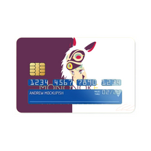 Load image into Gallery viewer, Anime Princess Mononoke Credit Card Skins (4-in-1 Pack)