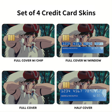 Load image into Gallery viewer, Anime Princess Mononoker Credit Card Skins (4-in-1 Pack)