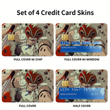 Load image into Gallery viewer, Anime Princess Mononoker Credit Card Skins (4-in-1 Pack)