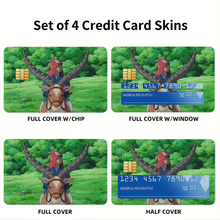 Load image into Gallery viewer, Anime Princess Mononoker Credit Card Skins (4-in-1 Pack)