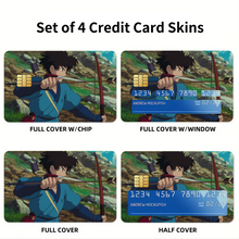 Load image into Gallery viewer, Anime Princess Mononoker Credit Card Skins (4-in-1 Pack)
