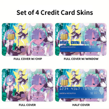 Load image into Gallery viewer, Anime Re:ZERO -Starting Life in Another World- Credit Card Skins (4-in-1 Pack)