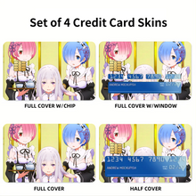 Load image into Gallery viewer, Anime Re:ZERO -Starting Life in Another World- Credit Card Skins (4-in-1 Pack)