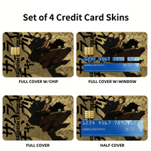 Load image into Gallery viewer, Anime Samurai Champloor Credit Card Skins (4-in-1 Pack)