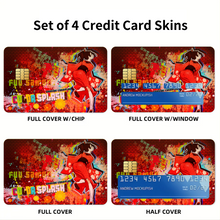 Load image into Gallery viewer, Anime Samurai Champloor Credit Card Skins (4-in-1 Pack)