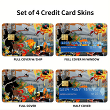 Load image into Gallery viewer, Anime Samurai Champloor Credit Card Skins (4-in-1 Pack)