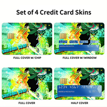 Load image into Gallery viewer, Anime Samurai Champloor Credit Card Skins (4-in-1 Pack)