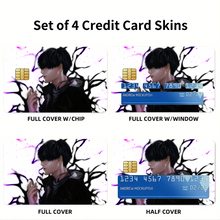 Load image into Gallery viewer, Anime Solo Leveling Credit Card Skins (4-in-1 Pack)