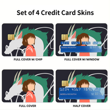 Load image into Gallery viewer, Anime Spirited Away Credit Card Skins (4-in-1 Pack)