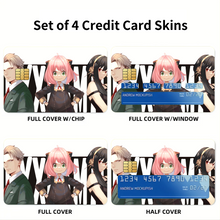 Load image into Gallery viewer, Anime Spy x Family Credit Card Skins (4-in-1 Pack)