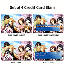 Load image into Gallery viewer, Anime Sword Art Online Credit Card Skins (4-in-1 Pack)