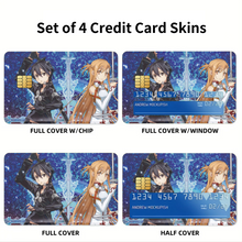 Load image into Gallery viewer, Anime Sword Art Online Credit Card Skins (4-in-1 Pack)