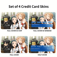 Load image into Gallery viewer, Anime Sword Art Online Credit Card Skins (4-in-1 Pack)