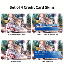 Load image into Gallery viewer, Anime Sword Art Onliner Credit Card Skins (4-in-1 Pack)