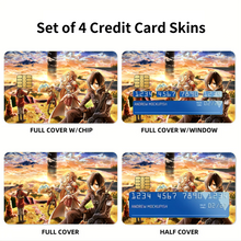 Load image into Gallery viewer, Anime Sword Art Onliner Credit Card Skins (4-in-1 Pack)
