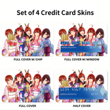 Load image into Gallery viewer, Anime The Quintessential Quintuplets Credit Card Skins (4-in-1 Pack)