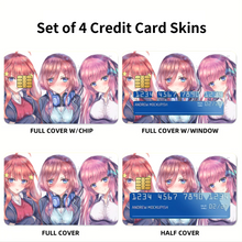 Load image into Gallery viewer, Anime The Quintessential Quintuplets Credit Card Skins (4-in-1 Pack)