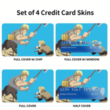 Load image into Gallery viewer, Anime Vinland Saga Credit Card Skins (4-in-1 Pack)