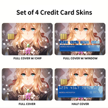 Load image into Gallery viewer, Anime Violet Evergarden Credit Card Skins (4-in-1 Pack)