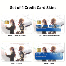 Load image into Gallery viewer, Anime Violet Evergarden Credit Card Skins (4-in-1 Pack)