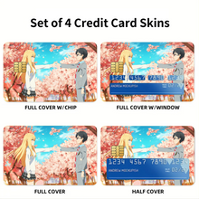 Load image into Gallery viewer, Anime Your Lie in April Credit Card Skins (4-in-1 Pack)