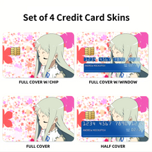 Load image into Gallery viewer, Anohana Meiko Honma Credit Card Skins (4-in-1 Pack)