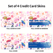 Load image into Gallery viewer, Anohana Meiko Honma, Jinta Yadomi, Naruko Anjou, Tetsudou Hisakawa, Chiriko Tsurumi Credit Card Skins (4-in-1 Pack)