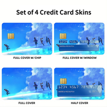 Load image into Gallery viewer, Anohana Meiko Honma, Jinta Yadomi, Naruko Anjou, Tetsudou Hisakawa, Chiriko Tsurumi Credit Card Skins (4-in-1 Pack)