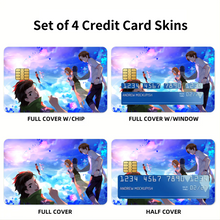 Load image into Gallery viewer, Anohana Meiko Honma, Jinta Yadomi, Naruko Anjou, Tetsudou Hisakawa, Chiriko Tsurumi Credit Card Skins (4-in-1 Pack)