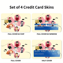 Load image into Gallery viewer, Anohana Meiko Honma, Jinta Yadomi, Naruko Anjou, Tetsudou Hisakawa, Chiriko Tsurumi Credit Card Skins (4-in-1 Pack)