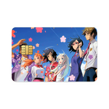 Load image into Gallery viewer, Anohana Meiko Honma, Jinta Yadomi, Naruko Anjou, Tetsudou Hisakawa, Chiriko Tsurumi Credit Card Skins (4-in-1 Pack)