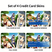 Load image into Gallery viewer, Anohana Meiko Honma, Naruko Anjou, Atsumu Matsuyuki Credit Card Skins (4-in-1 Pack)