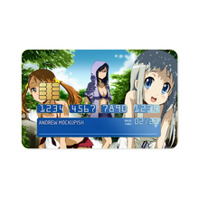 Load image into Gallery viewer, Anohana Meiko Honma, Naruko Anjou, Atsumu Matsuyuki Credit Card Skins (4-in-1 Pack)