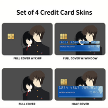 Load image into Gallery viewer, Another Mei Misaki, Kouichi Sakakibara Credit Card Skins (4-in-1 Pack)