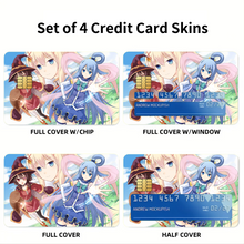 Load image into Gallery viewer, Aqua, Megumin and Darkness Credit Card Skins (4-in-1 Pack)