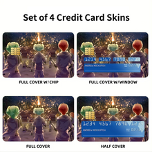 Load image into Gallery viewer, Assassination Classroom Karma Akabane, Nagisa Shiota, Kaede Kayano, Rio Nakamura Credit Card Skins (4-in-1 Pack)