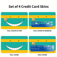 Load image into Gallery viewer, Assassination Classroom Koro-sensei Credit Card Skins (4-in-1 Pack)