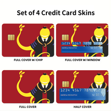 Load image into Gallery viewer, Assassination Classroom Koro-sensei Credit Card Skins (4-in-1 Pack)