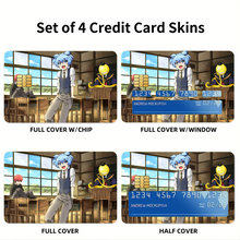 Load image into Gallery viewer, Assassination Classroom Koro-sensei, Karma Akabane, Nagisa Shiota Credit Card Skins (4-in-1 Pack)