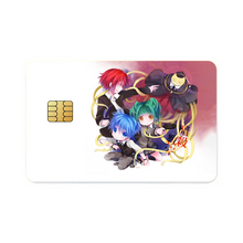 Load image into Gallery viewer, Assassination Classroom Koro-sensei, Karma Akabane, Nagisa Shiota, Kaede Kayano Credit Card Skins (4-in-1 Pack)