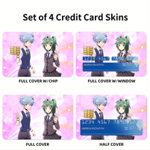 Load image into Gallery viewer, Assassination Classroom Nagisa Shiota, Kaede Kayano Credit Card Skins (4-in-1 Pack)