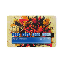 Load image into Gallery viewer, Asuka and Unit 02 Street Art Credit Card Skins (4-in-1 Pack)