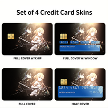 Load image into Gallery viewer, Asuna and Kirito (Sword Art Online) Credit Card Skins (4-in-1 Pack)
