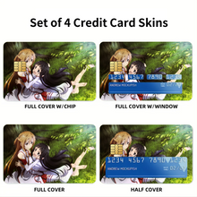 Load image into Gallery viewer, Asuna and Yuuki Credit Card Skins (4-in-1 Pack)