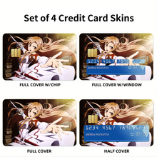 Load image into Gallery viewer, Asuna Yuuki Credit Card Skins (4-in-1 Pack)