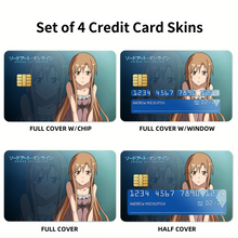 Load image into Gallery viewer, Asuna Yuuki Credit Card Skins (4-in-1 Pack)