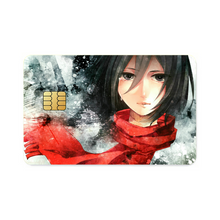 Load image into Gallery viewer, Attack of titan - Mikasa Credit Card Skins (4-in-1 Pack)