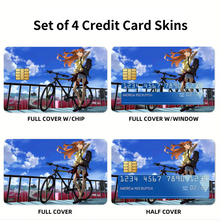 Load image into Gallery viewer, Biking Asuka Credit Card Skins (4-in-1 Pack)
